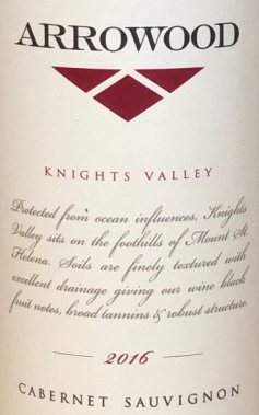 Arrowood Cabernet Sauvignon Knights Valley 2016